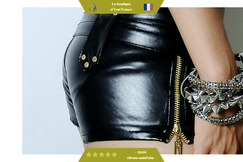 Mini Short Cuir Boutique LGBT